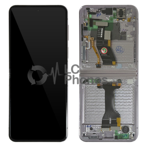 Samsung Galaxy Z Flip5 SM-F731B - Full Front LCD/AMOLED Digitizer with Frame Lavender < Service Pack >