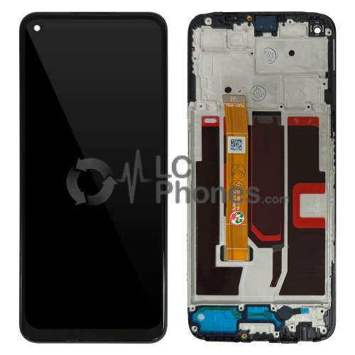 OPPO A54 5G CPH2195 / A93 5G PCGM00 PEHM00 / A93s 5G / A74 5G CPH2197 CPH2263 - Full Front LCD Digitizer with Frame Black