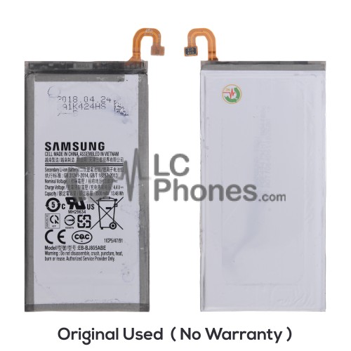 Samsung Galaxy A6+ 2018 A605 - Original Used Battery EB-BJ805ABE 3500mAh 13.48Wh ( No Warranty )