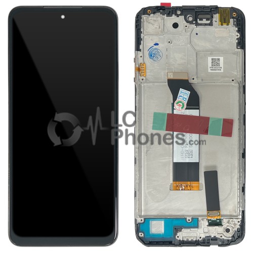 Xiaomi Redmi Note 10 5G/ Redmi Note 10T 5G / Poco M3 Pro 5G - Full Front LCD Digitizer with Frame Black