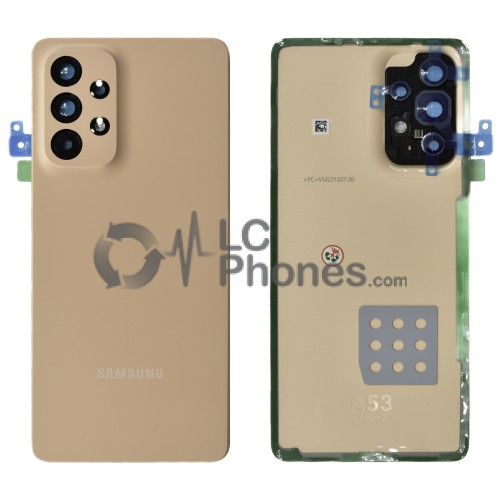 Samsung Galaxy A53 5G A536 - Battery Cover Original with Camera Lens and Adhesive Peach