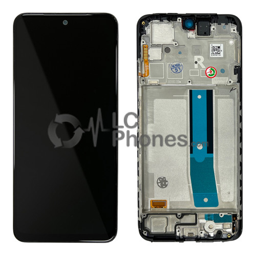 Xiaomi Redmi Note 12S 2303CRA44A - Full Front LCD Digitizer with Frame Black < Service Pack >