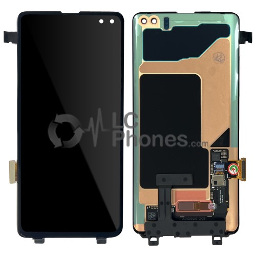 Samsung Galaxy S10 Plus G975F - Full Front LCD Digitizer Black without Frame < Service Pack >