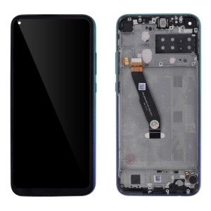 Huawei P40 Lite E - Full Front LCD Digitizer with Frame Aurora Blue 