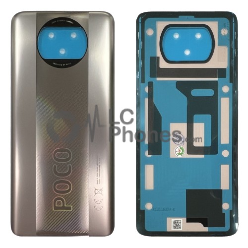 Xiaomi Poco X3 Pro - Battery Cover with Camera Lens and Adhesive Metal Bronze < Service Pack >