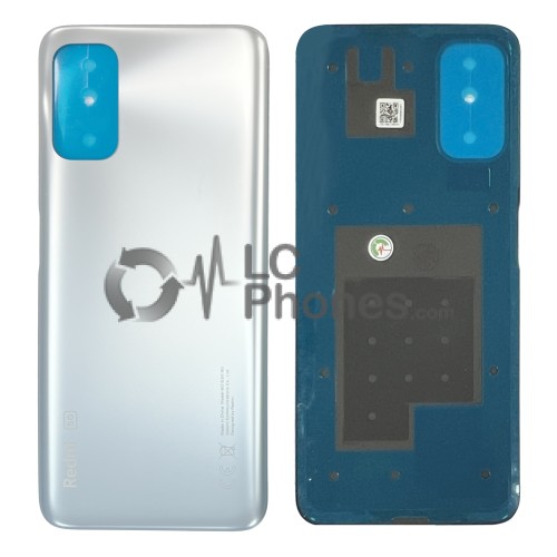 Xiaomi Redmi Note 10 5G - Battery Cover with Camera Lens and Adhesive Chrome Silver < Service Pack >