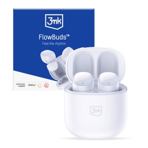 3mk - FlowBuds Headphones 3MK Wireless Bluetooth Earbuds White