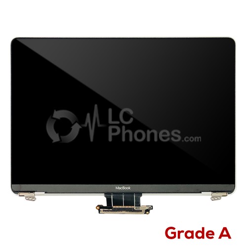 Macbook 12 inch A1534 2015 2016 MF855 MF856 - Full Front LCD with Housing Silver (Original Used) Grade A