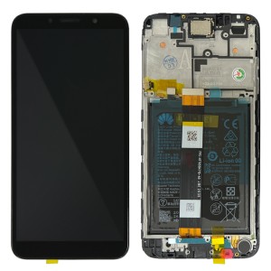 Huawei Y5P (DRA-LX9 ) / Honor 9S (DUA-LX9) - Full Front LCD Digitizer with Frame Black 