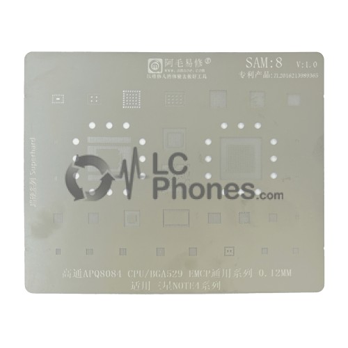 Amaoe - IC Repair BGA Rework Reballing Stencil Template for Samsung Galaxy Note 4 N910 SAM: 8