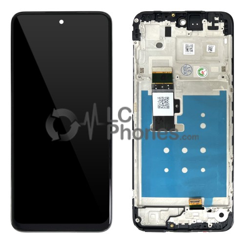 Motorola Moto G13 XT2331 - Full Front LCD Digitizer with Frame Black < Service Pack >