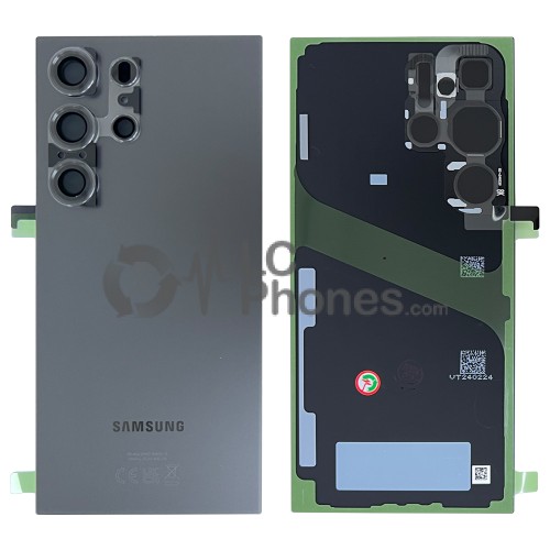 Samsung Galaxy S24 Ultra 5G S928 - Battery Cover with Camera Lens and Adhesive Titanium Black < Service Pack >