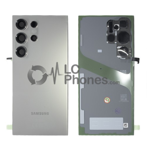 Samsung Galaxy S24 Ultra 5G S928 - Battery Cover with Camera Lens and Adhesive Titanium Grey < Service Pack >