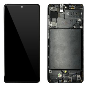 Samsung Galaxy A71 A715F - Full Front LCD Digitizer With Frame Black 