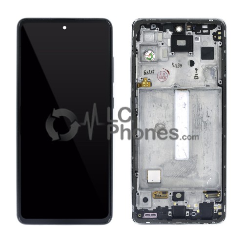 Samsung Galaxy A52s 5G A528 - Full Front LCD Digitizer With Frame Awesome White (Original Remaded)