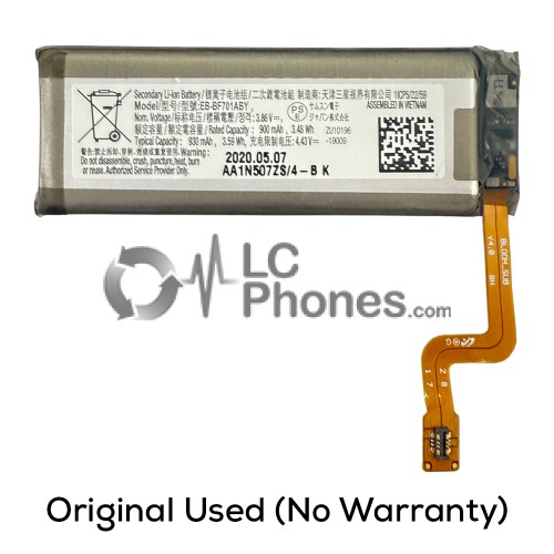 Samsung Galaxy Z Flip F700 - (Original Used) Battery EB-BF701ABY 900mAh 3.48Wh (No Warranty)