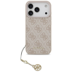 iPhone 17 Pro - Guess Hardcase 4G Charms Collection Case Magsafe Compatible Rose
