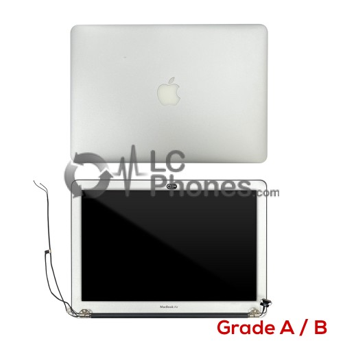 Macbook Air 13 inch A1466 (MID 2013-MID 2017) - Full Front LCD with Housing Silver (Original Used) Grade A/B