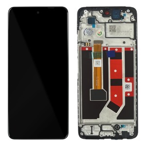 OPPO A58 CPH2577 - Full Front LCD Digitizer with Frame Black 