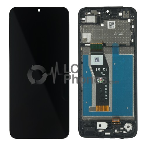 Motorola Moto E13 - Full Front LCD Digitizer with Frame Black < Service Pack >