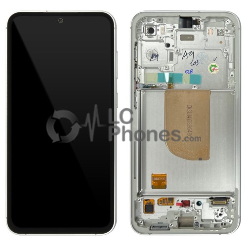 Samsung Galaxy S23 FE S711 - Full Front LCD Digitizer with Frame Silver < Service Pack >