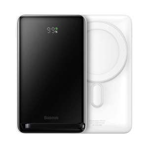 Baseus - Magnetic Bracket Power Bank with MagSafe Wireless Charging 10000mAh 20W Overseas Edition White with USB Type-C Baseus Xiaobai Series 60W 0.5m PPCX000202