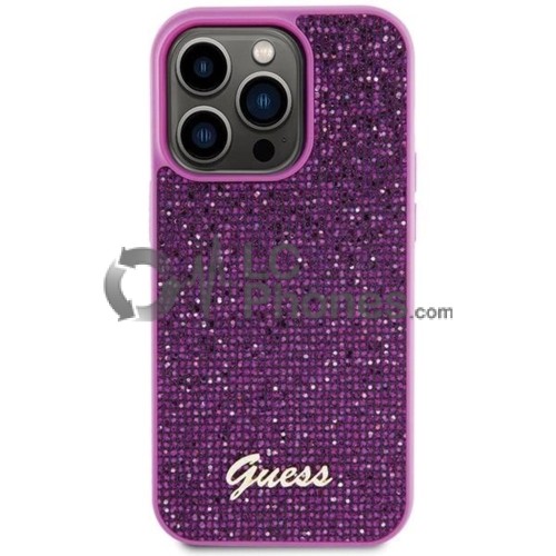 iPhone 15 Pro - Guess Disco Metal Script Case Pink