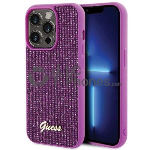 iPhone 15 Pro - Guess Disco Metal Script Case Pink