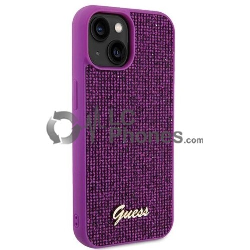 iPhone 15 - Guess Disco Metal Script Case Pink