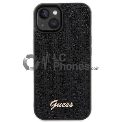 iPhone 15 - Guess Disco Metal Script Case Black