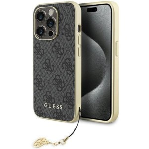 iPhone 15 Pro - Guess Hardcase 4G Charms Collection Case Grey