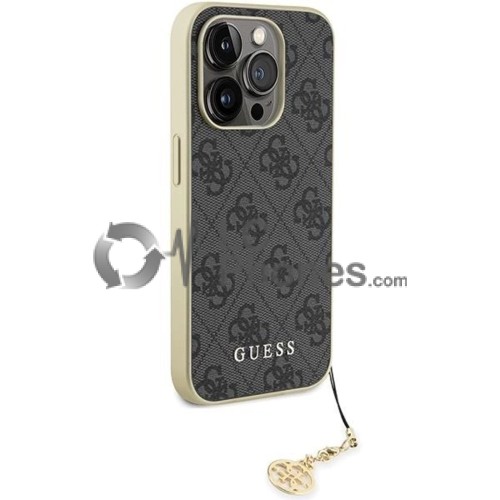 iPhone 15 Pro - Guess Hardcase 4G Charms Collection Case Grey