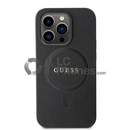 iPhone 15 Pro - Guess Hardcase Saffiano MagSafe Case Black