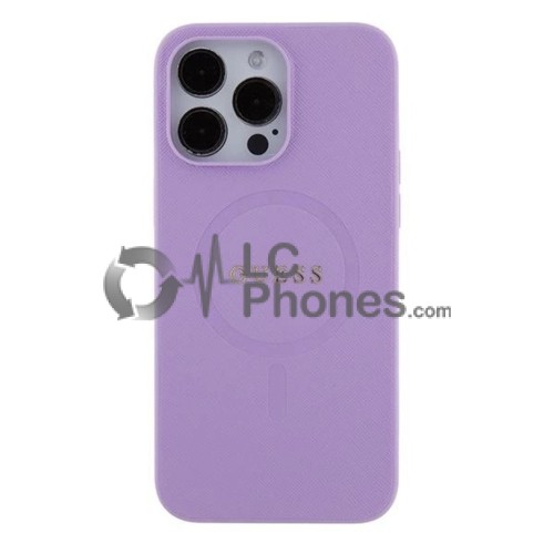 iPhone 15 Pro - Guess Hardcase Saffiano MagSafe Case Violet