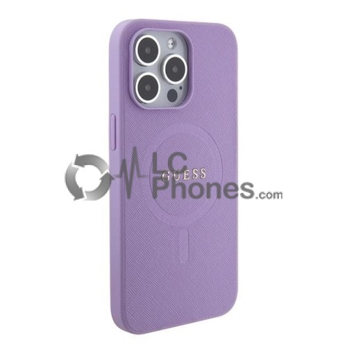 iPhone 15 Pro - Guess Hardcase Saffiano MagSafe Case Violet