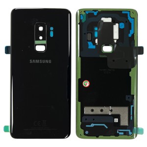 Samsung Galaxy S9 Plus G965 - Battery Cover with Adhesive & Camera Lens Black 