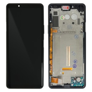 Sony Xperia 10 II XQ-AU51 - Full Front LCD Digitizer with Frame Black 