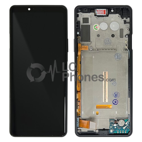 Sony Xperia 10 II XQ-AU51 - Full Front LCD Digitizer with Frame Black < Service Pack >