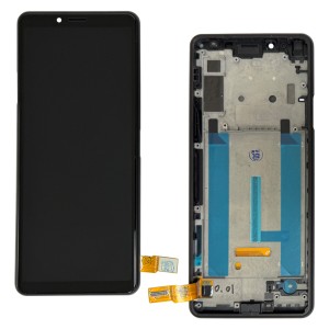 Sony Xperia 10 II XQ-AU51 - Full Front LCD Digitizer with Frame Black