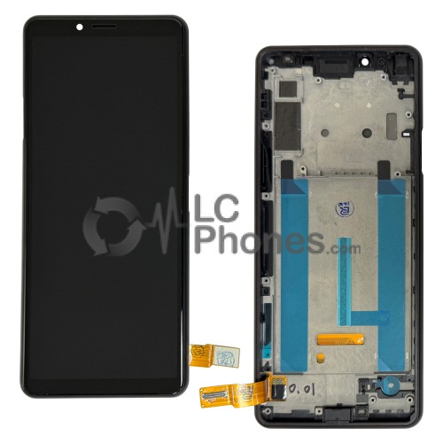 Sony Xperia 10 II XQ-AU51 - Full Front LCD Digitizer with Frame Black