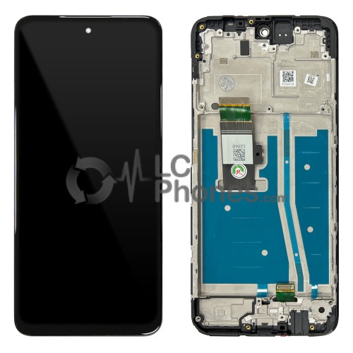 Motorola Moto G53 5G XT2335-2 - Full Front LCD Digitizer with Frame Black < Service Pack >