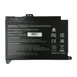 HP - Laptop Battery BP02XL 7,7V 41Wh for HP Pavilion PC 15 15-AU 1 15-AU000 15-AU100 849909-850 15-AU010WM 15-AU018WM 849569-421 Series HSTNN-LB7H BP02041XL HSTNN-UB7B 849569-541 TPN-Q175