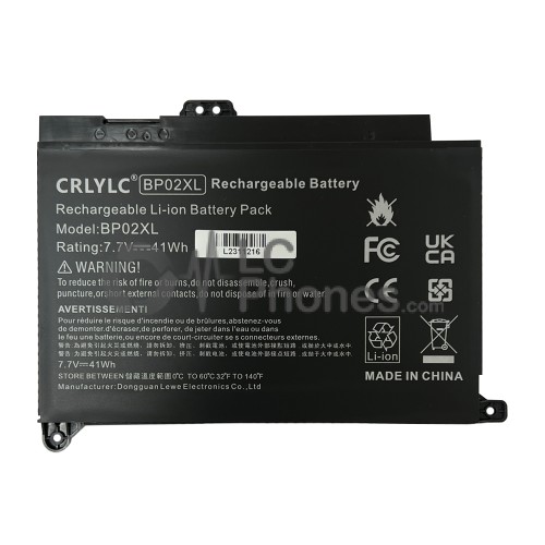 HP - Laptop Battery BP02XL 7,7V 41Wh for HP Pavilion PC 15 15-AU 1 15-AU000 15-AU100 849909-850 15-AU010WM 15-AU018WM 849569-421 Series HSTNN-LB7H BP02041XL HSTNN-UB7B 849569-541 TPN-Q175