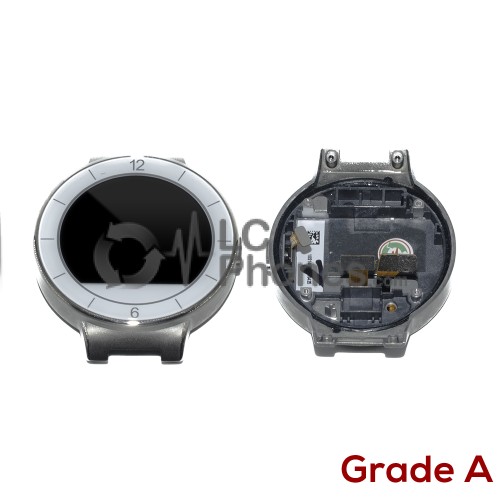 Alcatel OneTouch Watch SM02 - Full Front LCD Digitizer with Frame White (Original Used) Grade A