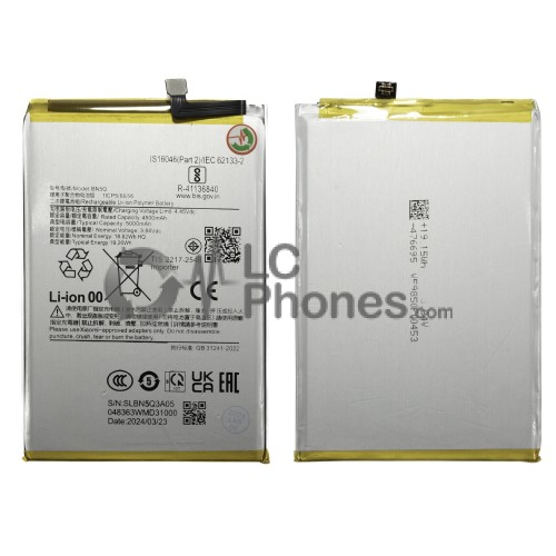 Xiaomi Redmi 13C 4G 23100RN82L, 23106RN0DA, 23108RN04Y / Poco C65 2310FPCA4G - Battery BN5Q 5000mAh 19.20Wh