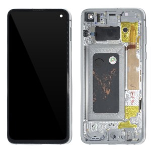 Samsung Galaxy S10e G970F - Full Front LCD Digitizer With Frame White 