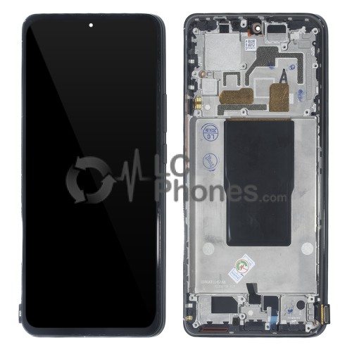 Xiaomi 12T 22071212AG / 12T Pro 22081212UG - Full Front LCD Digitizer with Frame Black