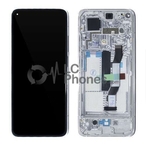 Xiaomi Mi 10T 5G / Mi 10T Pro 5G - Full Front LCD Digitizer with Frame Lunar Silver