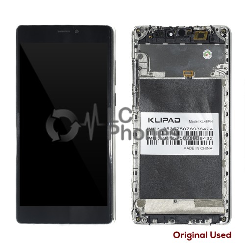 KLIPAD 6 inch KL48PH - Full Front LCD Digitizer with Frame Silver ( Original Used )