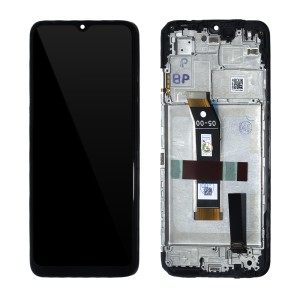 Xiaomi Poco M4 5G 22041219PG - Full Front LCD Digitizer with Frame Tarnish Black